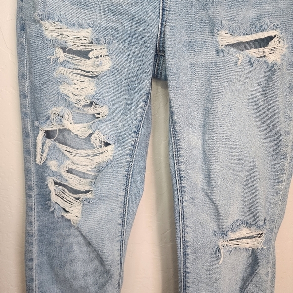 AEO American Eagle High Rise Distressed Skinny Mom Jean Size 00 - Picture 8 of 13